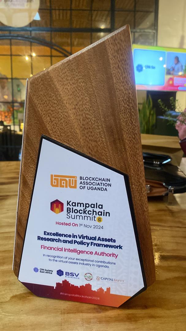 FIA Receives Prestigious Award at Kampala Blockchain Summit 2024, Advocates for Regulatory Compliance in Virtual Assets