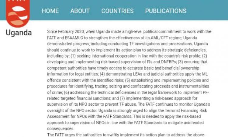 FATF Public Statement for Jurisdictions under closed monitoring