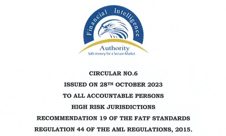 high risk jurisdiction circular