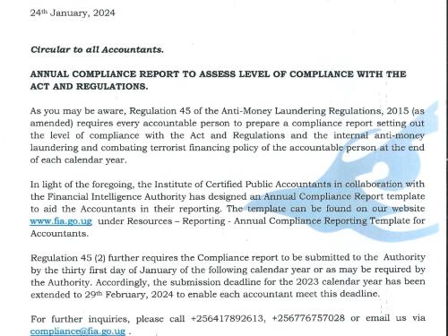 Annual Compliance Report