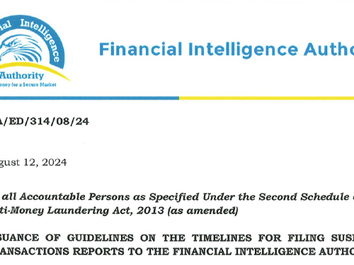 GUIDELINES ON THE TIMELINES FOR FILING SUSPICIOUS TRANSACTIONS REPORTS TO THE FINANCIAL INTELLIGENCE AUTHORITY